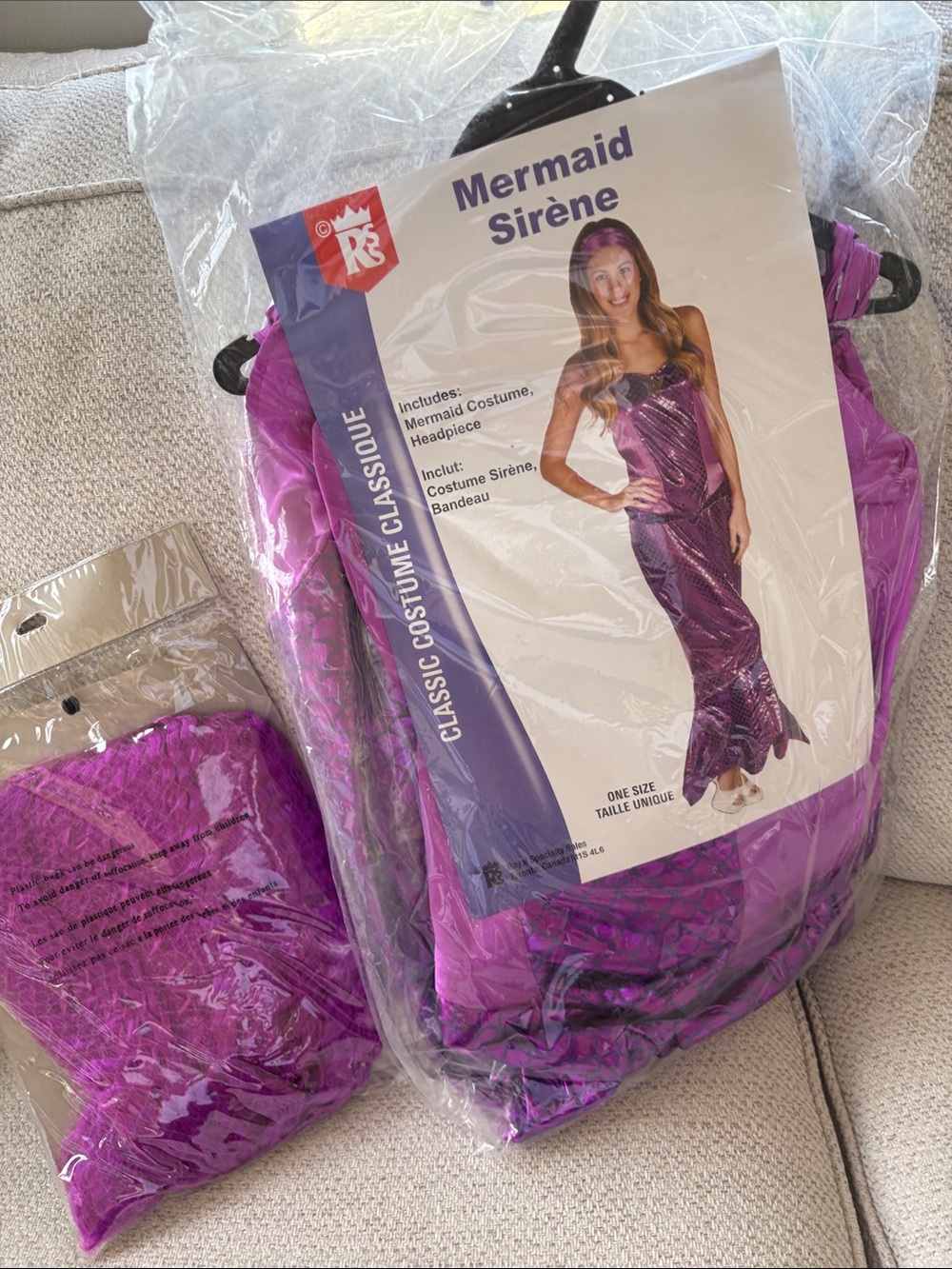 Mermaid Costume plus Purple wig